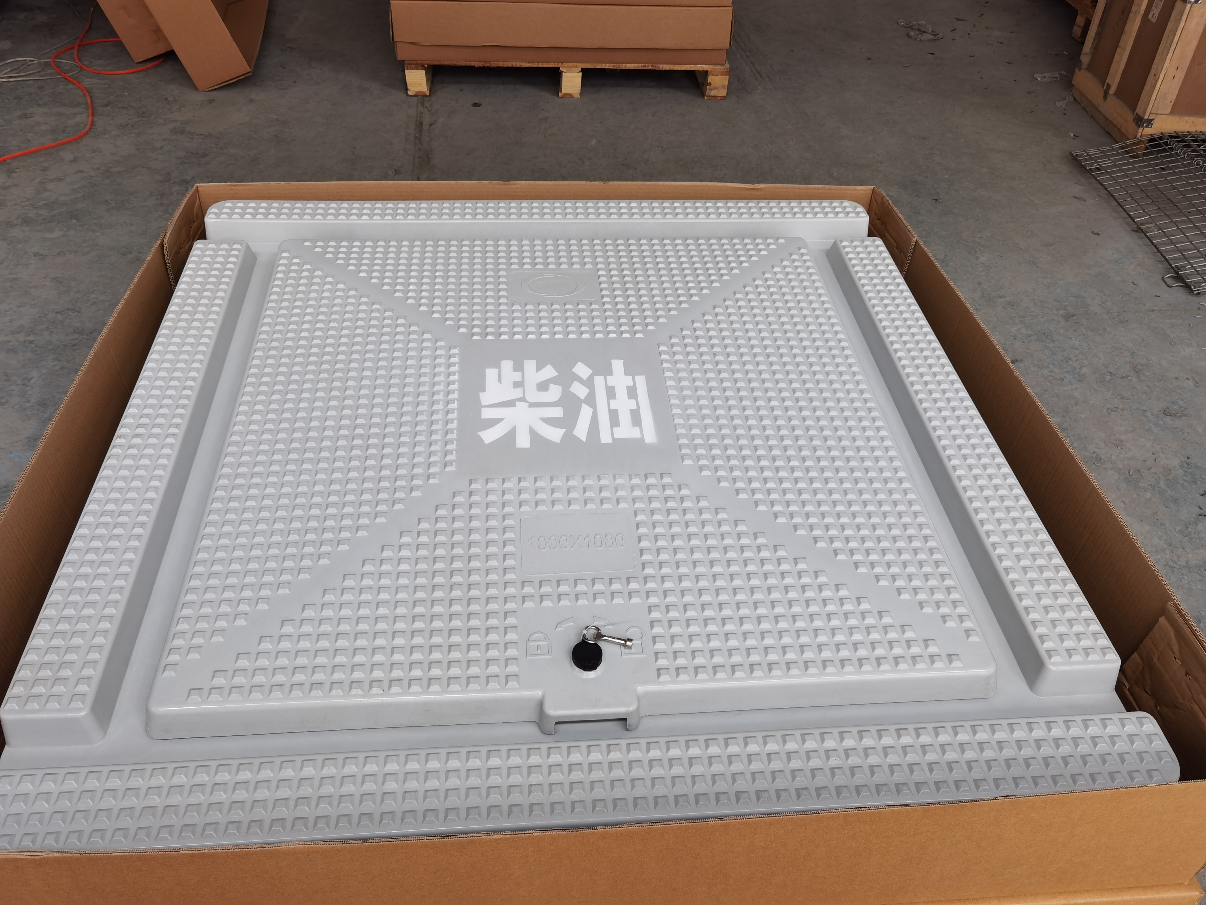 方形人孔井井盖-灰色